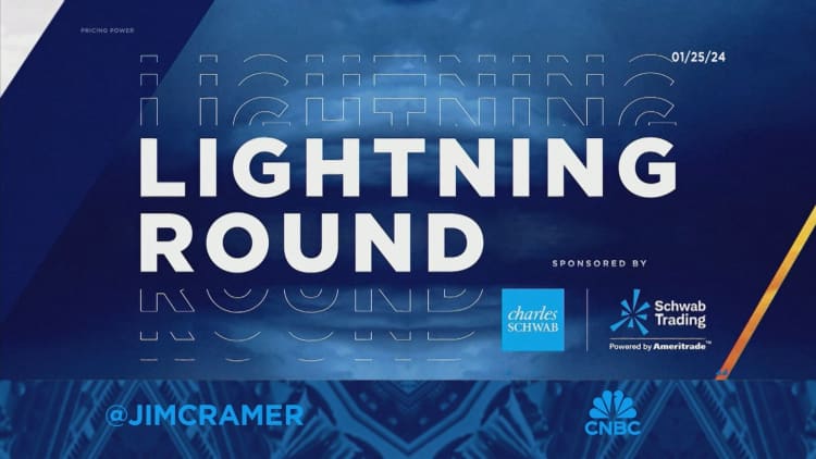 Lightning Round: Buy BlackRock 'point blank, period', says Jim Cramer