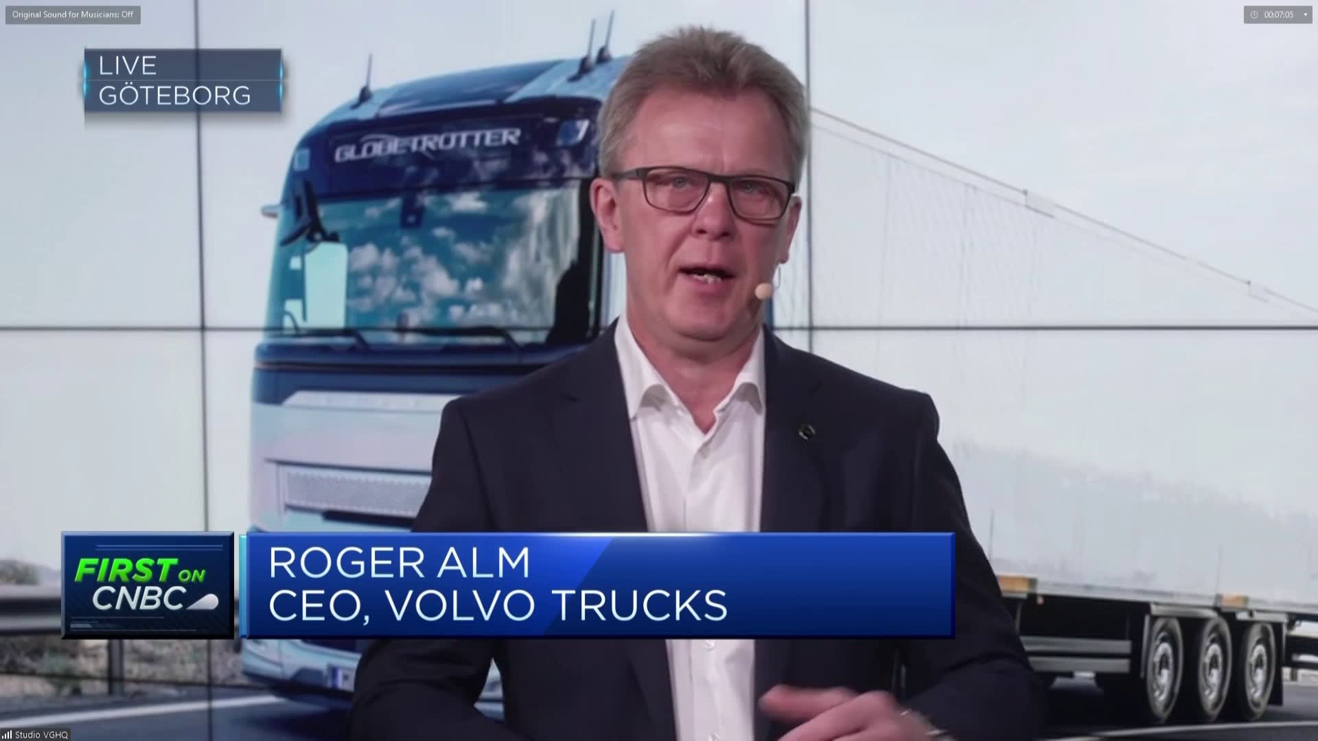 Volvo Trucks CEO says firm is 'making huge investments' into electrical batteries