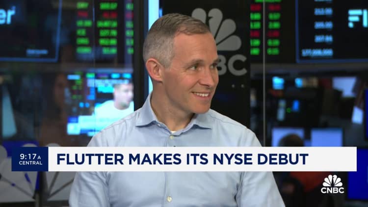 Flutter CEO Peter Jackson listed on the NYSE