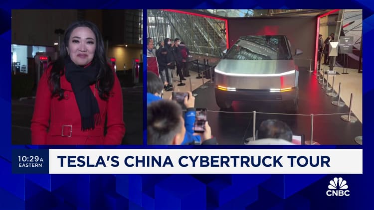 Tesla begins China Cybertruck tour in eight cities
