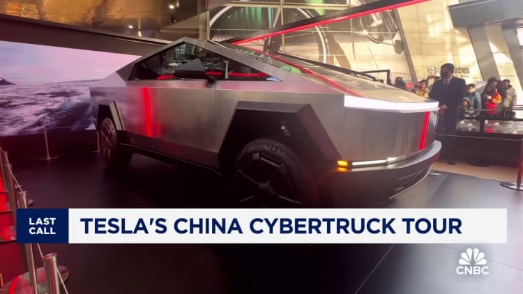 Tesla's Cybertruck goes on China tour as stock reverses 2024 slide