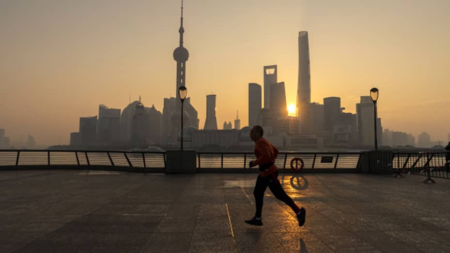 Buildings in Pudong's Lujiazui Financial District in Shanghai, China, on Monday, Jan. 29, 2024. 