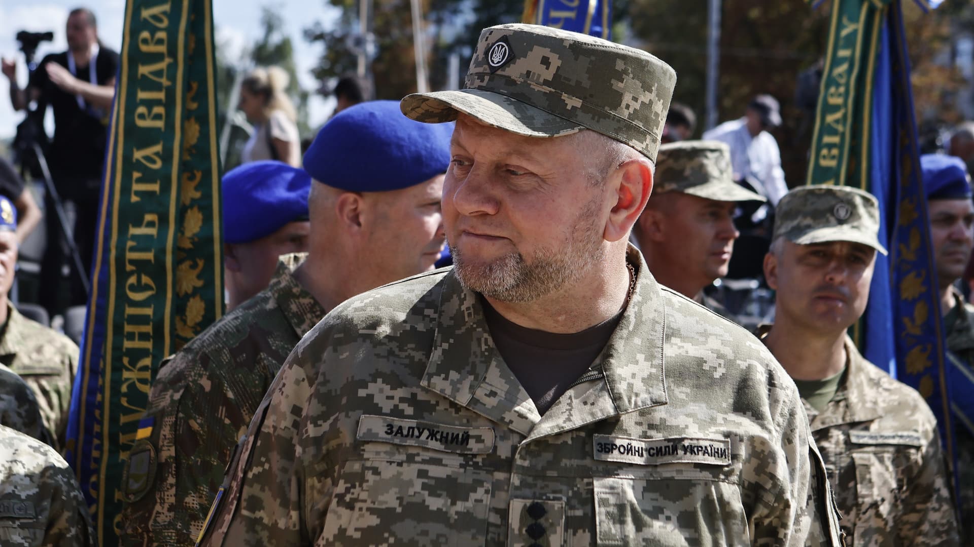 Commander-in-Chief of the Armed Forces of Ukraine Valerii Zaluzhnyi during an event dedicated to Ukraine's Independence Day on August 24, 2023 in Kyiv, Ukraine. 