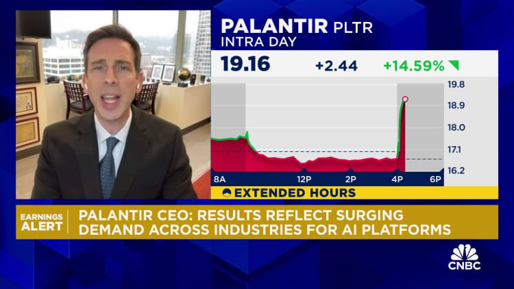 Palantir shares climb after earnings show jump in U.S. commercial customers