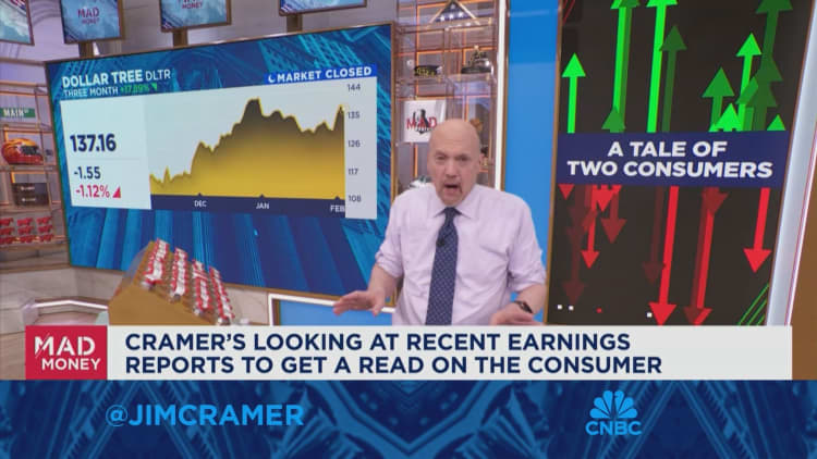 When people are trading down from McDonald's you know times are tough, says Jim Cramer