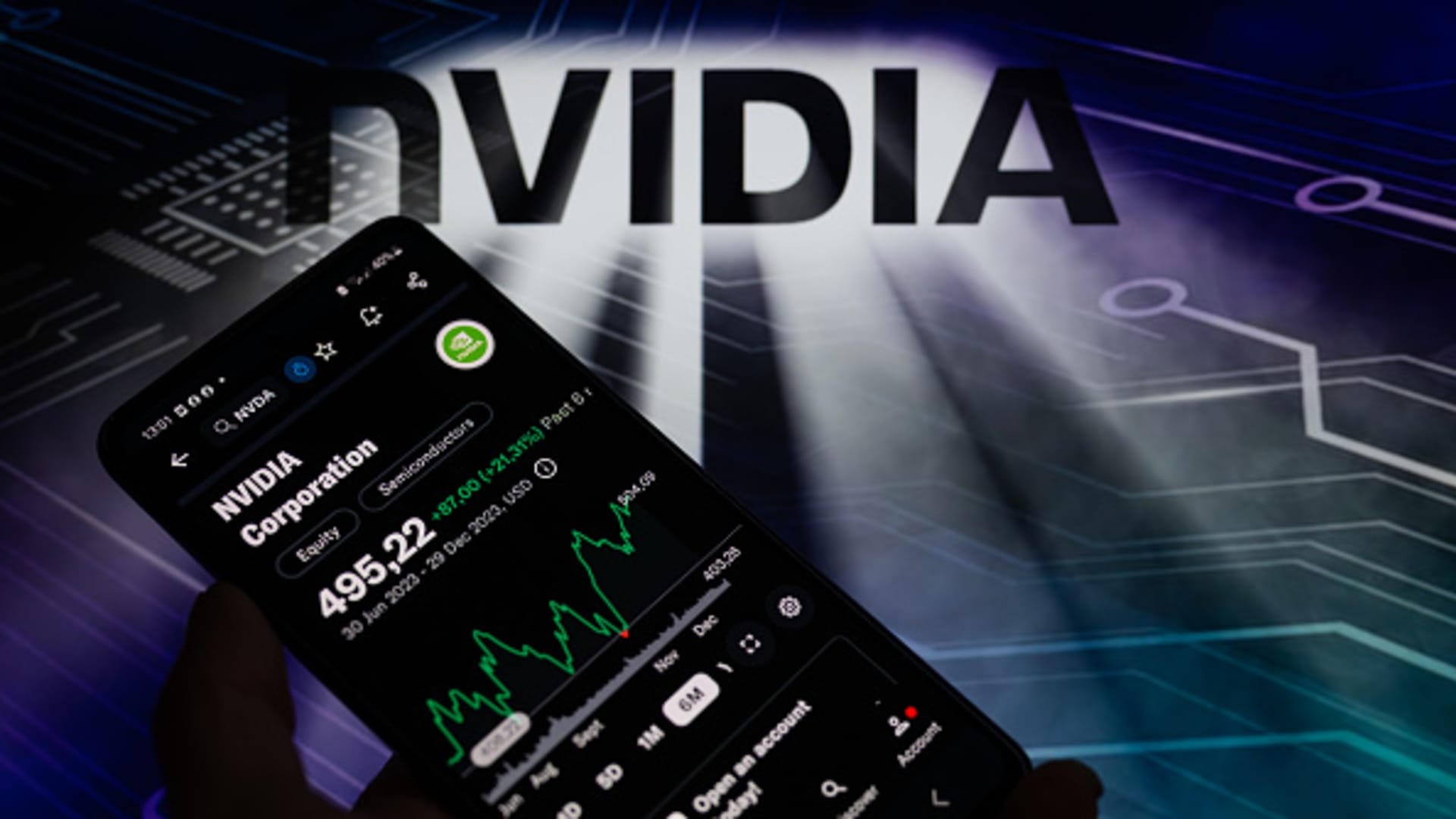 Shares creating the greatest moves midday: Nvidia, SolarEdge, Teladoc, Wingstop and more