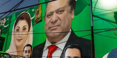 Pakistan's ex-PM Nawaz Sharif declares victory in fraught election