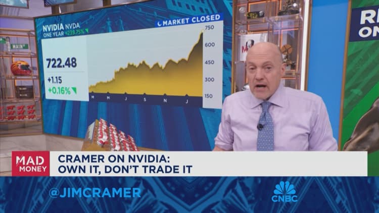 Without huge chunks of sellers we won't see a big decline anytime soon, says Jim Cramer