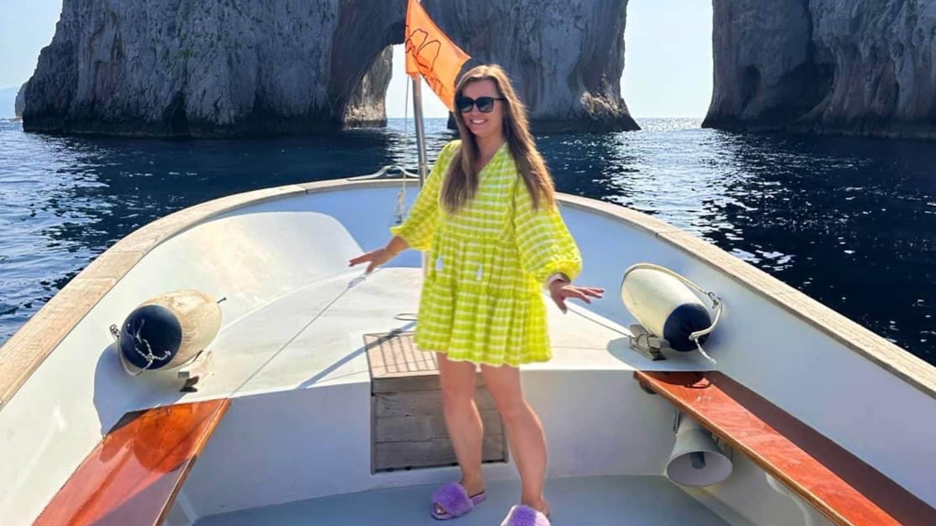 Lucy Spencer, near the Italian island of Capri.