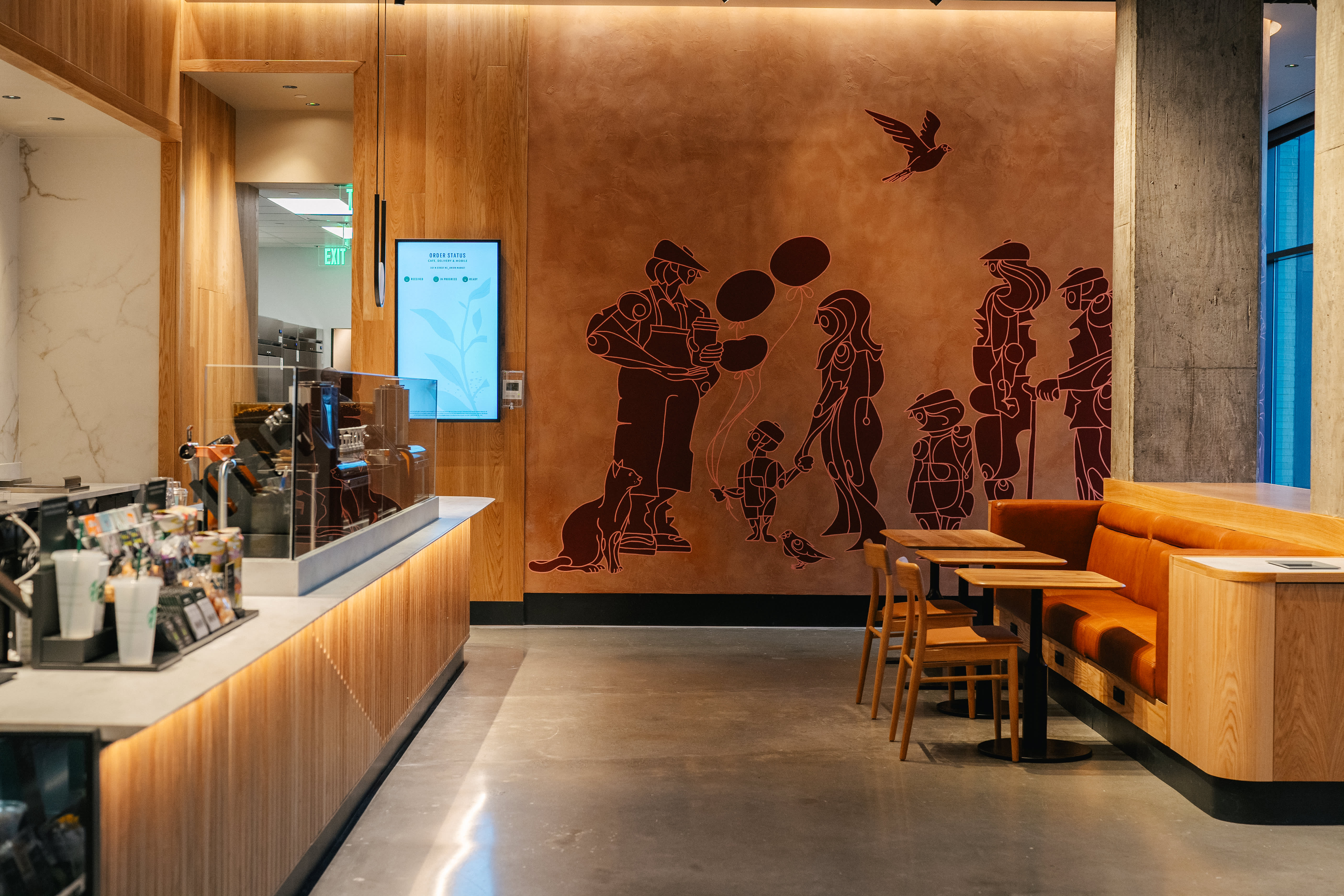 A Starbucks tem um novo design de loja acessível.  Dê uma olhada dentro