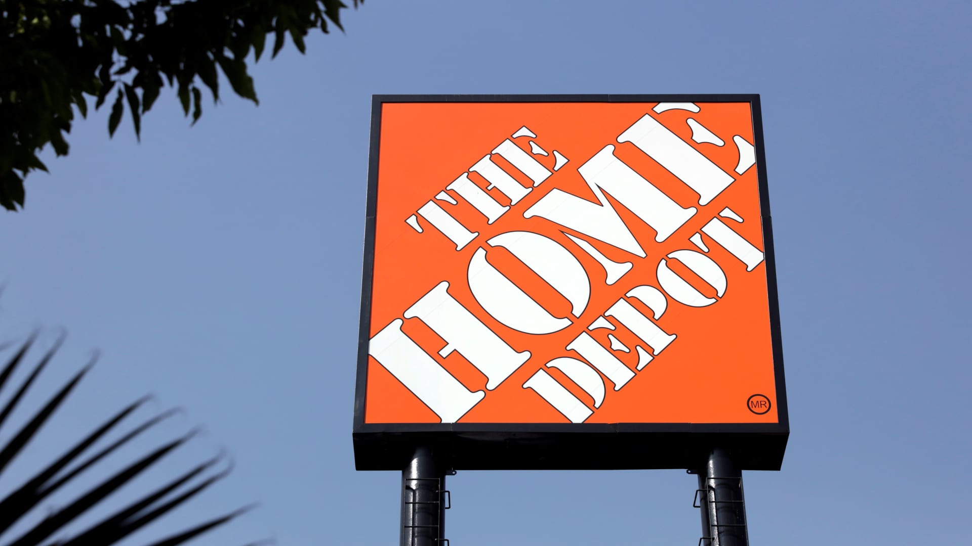 The logo of U.S. home improvement chain Home Depot is seen in Mexico City, Mexico, on Jan. 15, 2020.