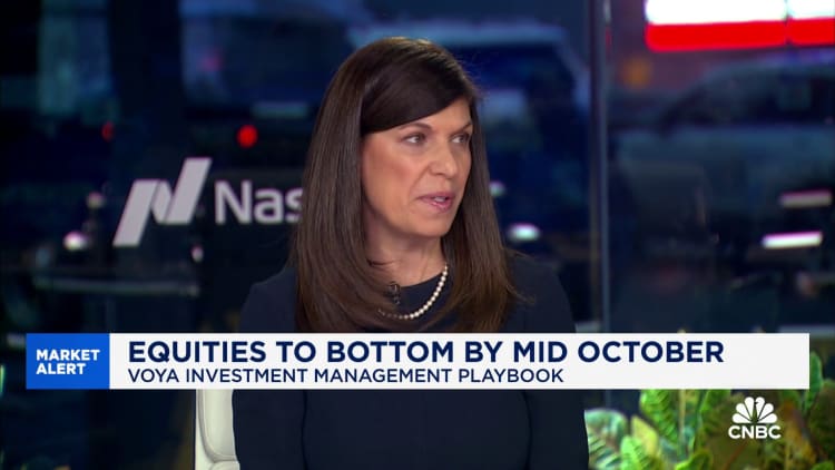 Equities will likely bottom by mid-October, says Voya Investment's Barbara Reinhard