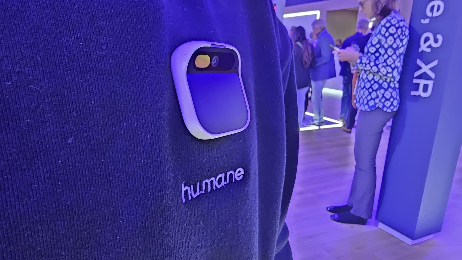 Humane's AI Pin is equipped with a voice assistant and camera.