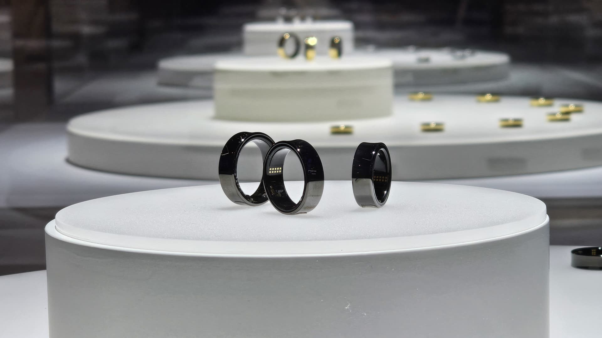 Samsung showed off the Galaxy Ring at the Mobile World Congress 2024 in Barcelona.
