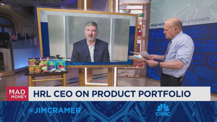 We've changed our advertising strategy for Planters, says Hormel Foods' CEO Jim Snee
