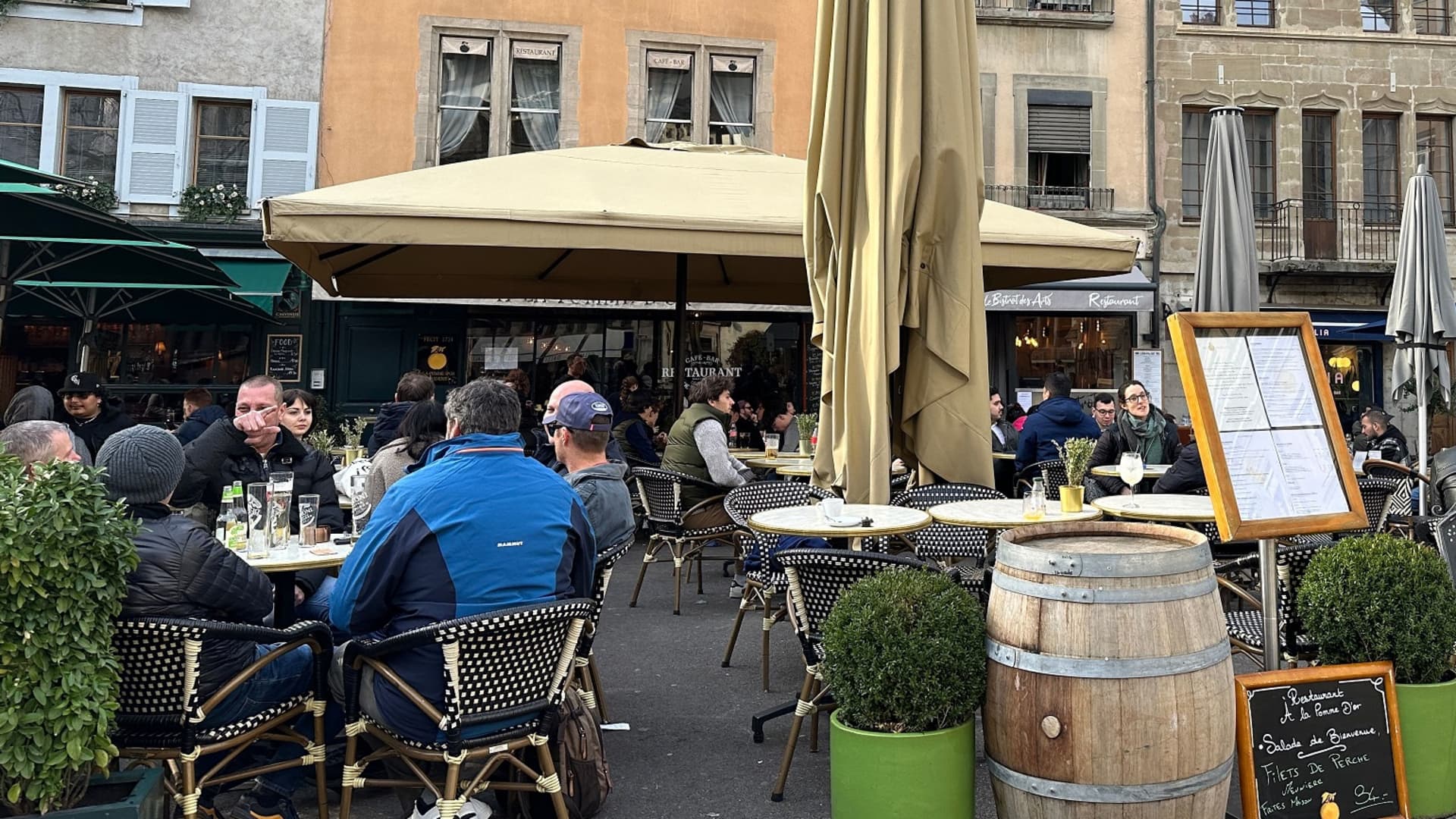 Geneva has a wonderful cafe culture, with many spots to enjoy a meal and people watch.