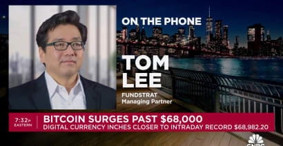 Fundstrat's Tom Lee weighs in on Bitcoin passing $68,000