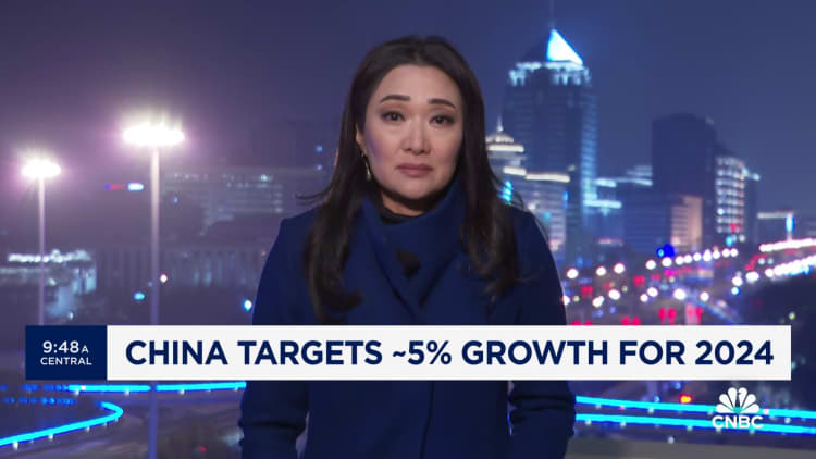 China sets 5% growth target
