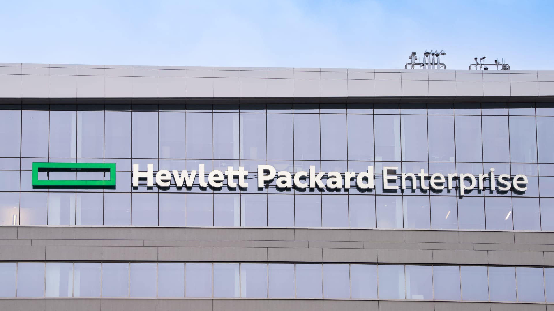 A general view of the Hewlett Packard Enterprise company offices in Minneapolis, Minnesota, on Jan. 3, 2024.