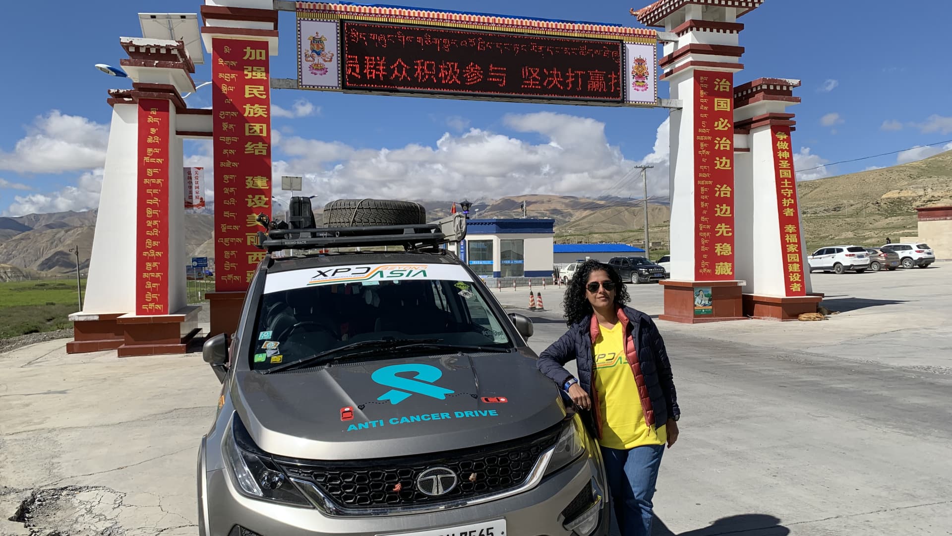 Meenakshi Sai, on a road trip from India to Russia to spread awareness about cervical cancer.