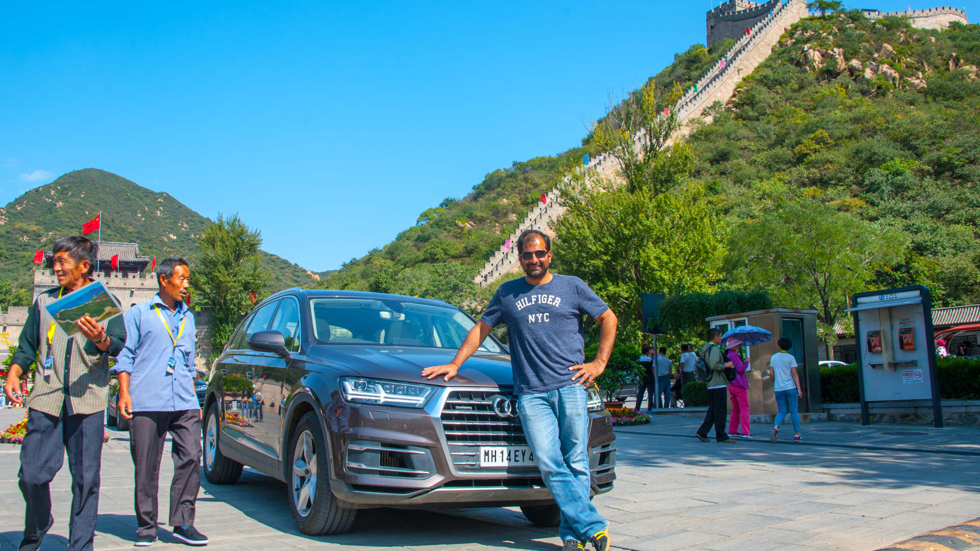 Rishad Saam Mehta near the Great Wall of China.
