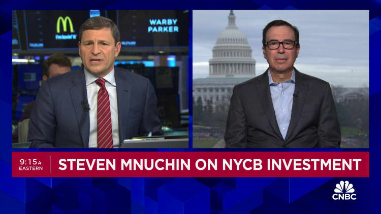 Steven Mnuchin sobre la inversión en NYCB: Gran oportunidad para convertirlo en un banco regional atractivo