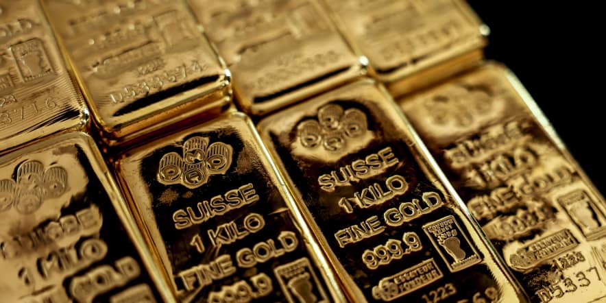 Gold slips from record levels after hot U.S. inflation data