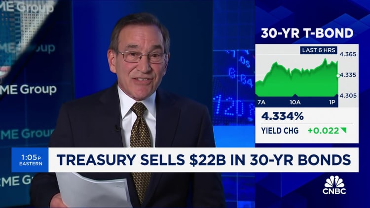Treasury sells $22 billion in 30-year bonds