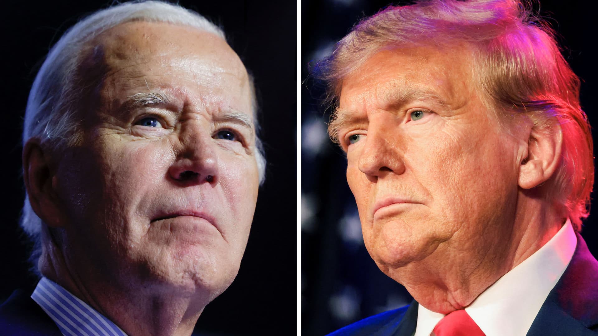 Biden pulls even with Trump as economic view improves slightly, CNBC survey shows