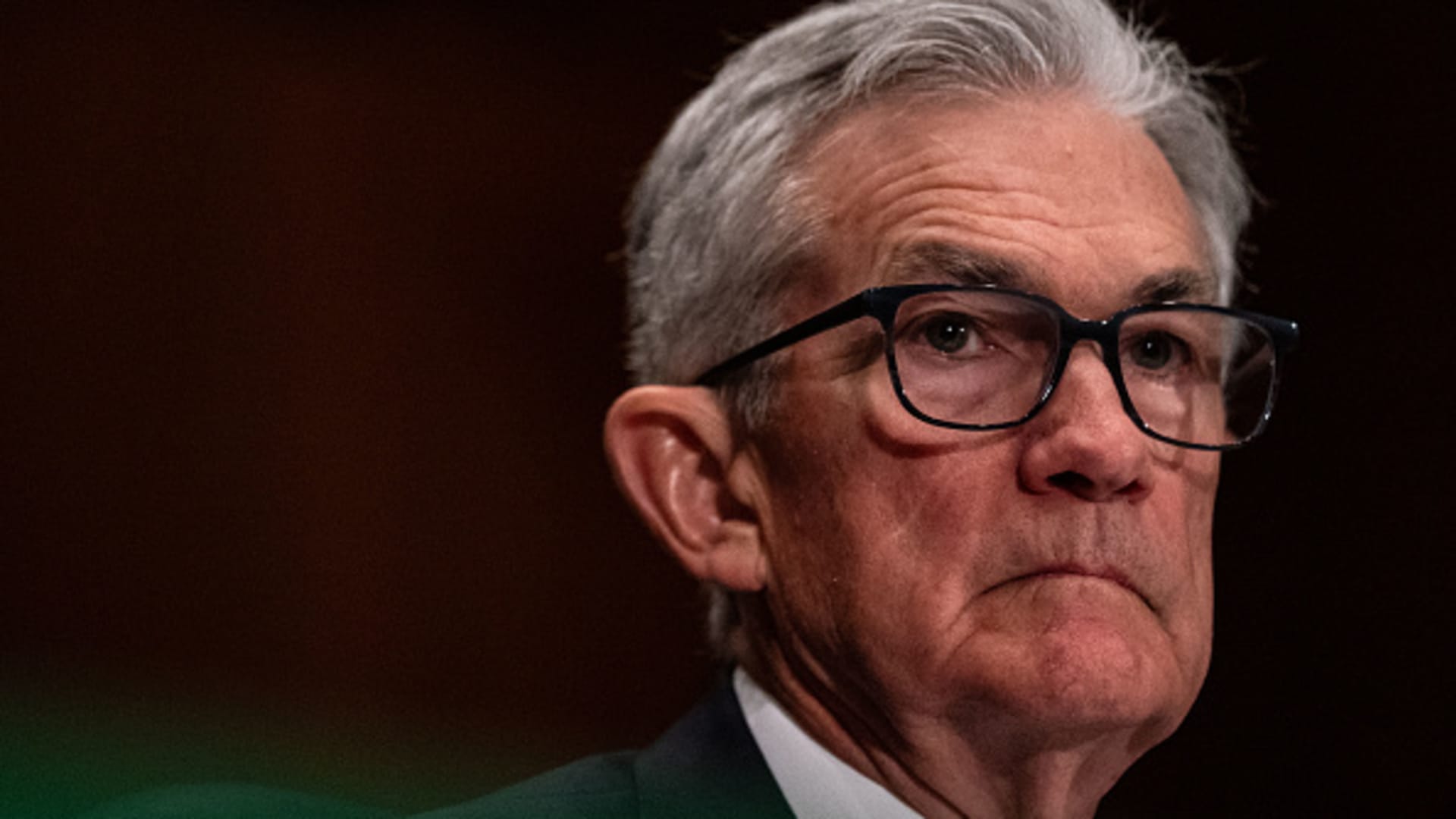 Federal Reserve Chairman Jerome Powell prepares to testify before the Senate Banking, Housing and Urban Affairs Committee on March, 7 2024. 