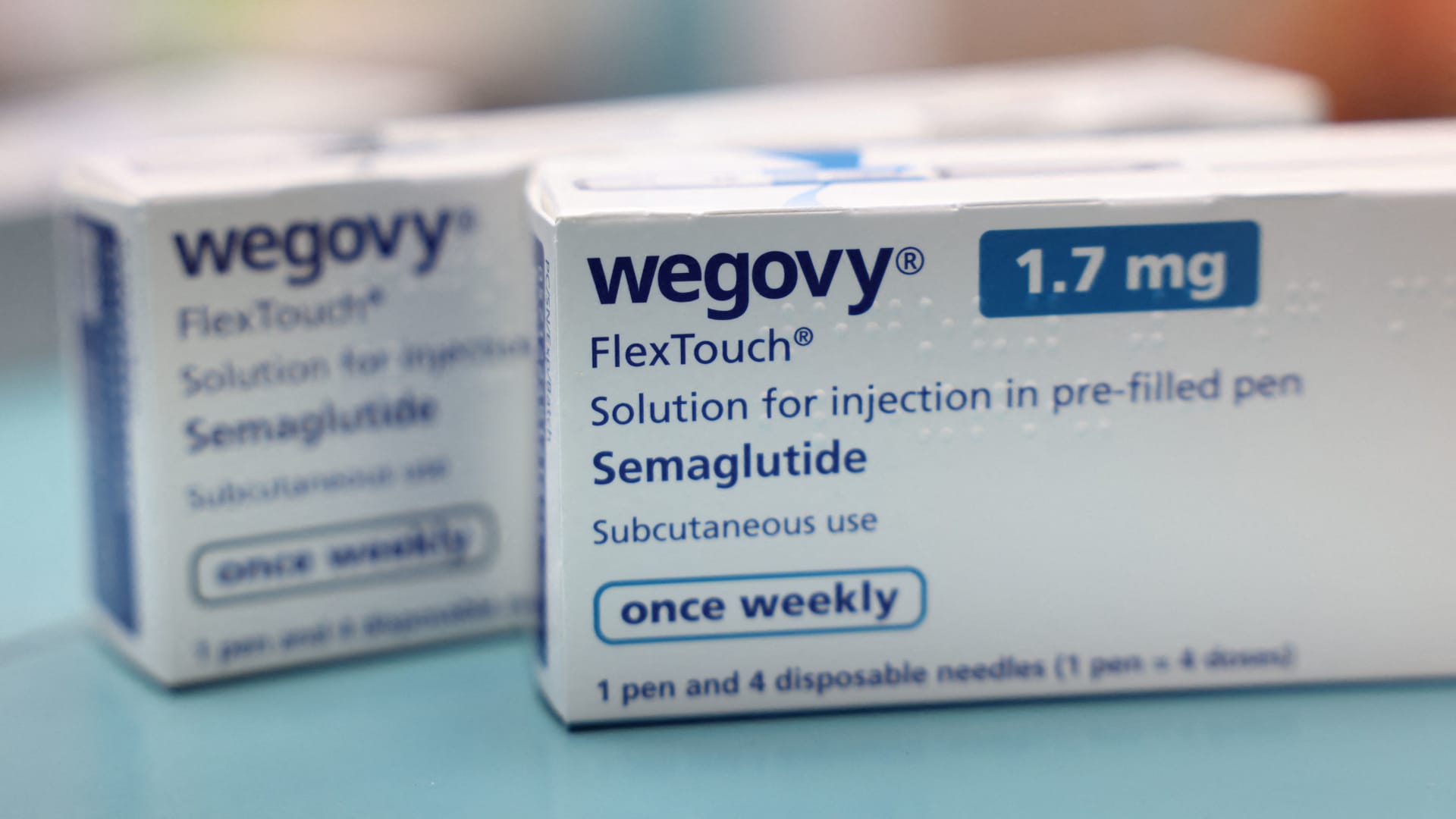 Boxes of Wegovy made by Novo Nordisk are seen at a pharmacy in London, Britain March 8, 2024. 