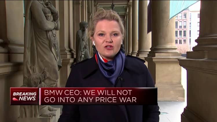 BMW CEO: We will not go into a price war as environment changes