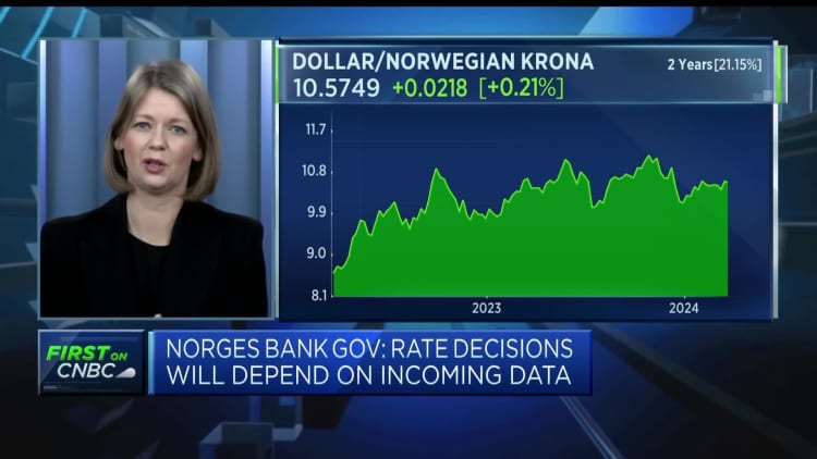Esperamos mantener los tipos hasta otoño, dice el jefe del banco central de Noruega
