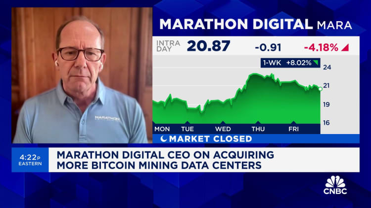 Large-scale bitcoin miners are competing directly with AI companies for power: Marathon Digital CEO