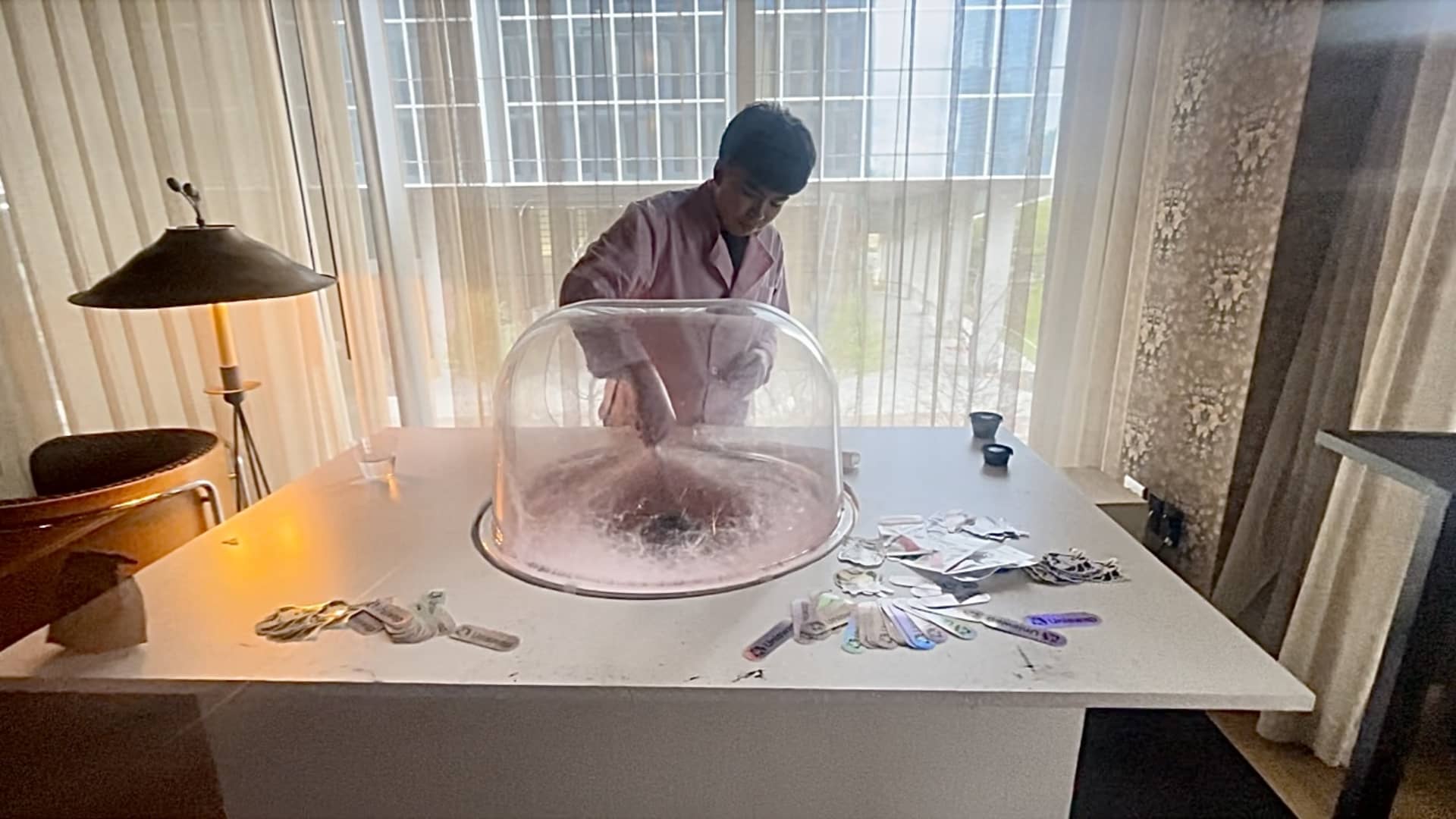 A cotton candy machine was part of the catering at the Boys Club's crypto conference on the sidelines of South by Southwest.