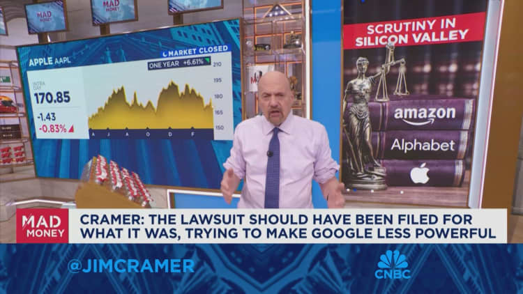 Jim Cramer takes a historical look at federal antitrust cases against Big Tech