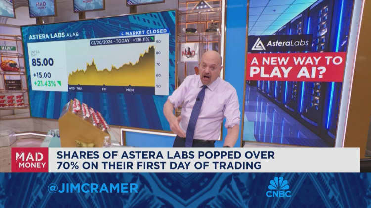 Cramer on Astera Labs: It's clearly positioning itself as a new way to play AI theme