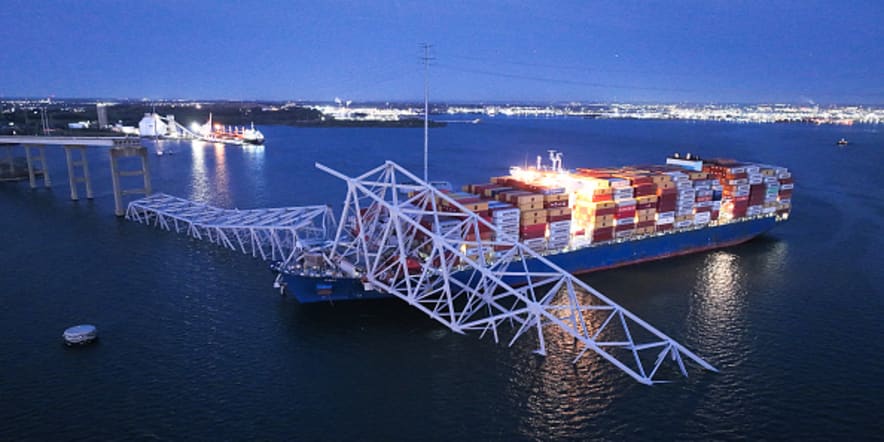 Major Baltimore bridge collapses after container ship collision, 6 presumed dead