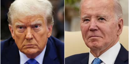 Trump shares video with image depicting Biden tied up in the back of a pickup truck