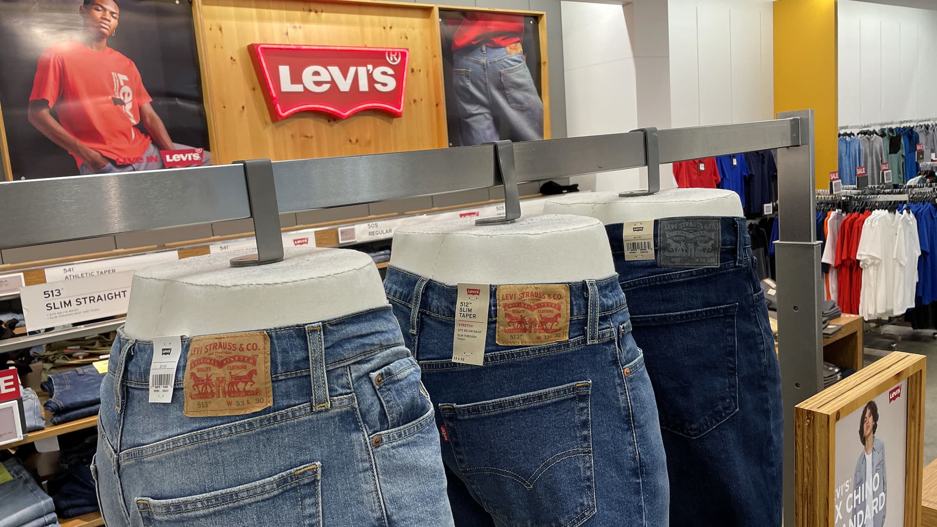 Nearly half of Levi's sales are happening online and in its shops, a shift as department stores fade