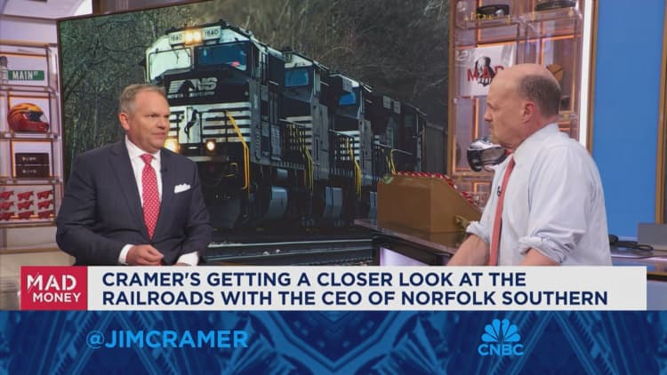 Cramer gets a closer look at the railroads with Norfolk Southern CEO Alan Shaw