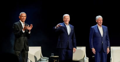 3 presidents, celebrity performances and protester interruptions at Biden campaign's $26M fundraiser
