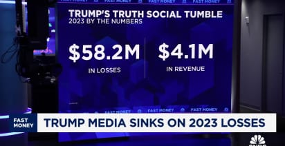 Trump Media's 2023 losses add up to more than $58 million, stock sinks