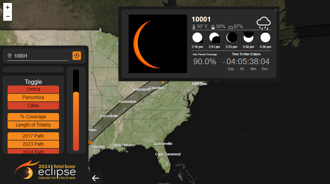 Instrumento de la NASA para ver un eclipse solar