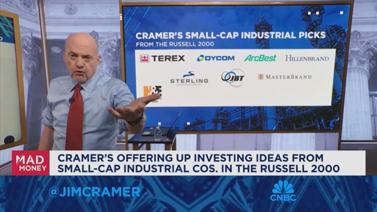 Jim Cramer shares his small-cap industrial picks