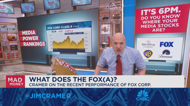 Jim Cramer tunes in to the market's four major media stocks