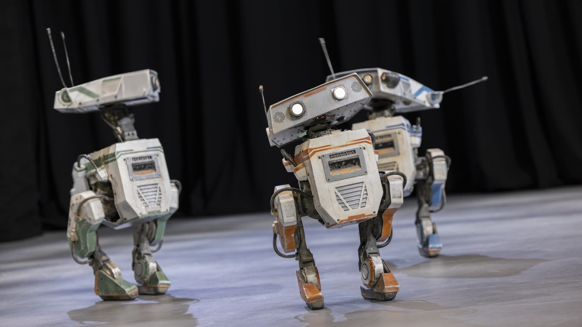 Walt Disney Imagineering's two-legged walking character platform in the form of BDX, a Star Wars droid.