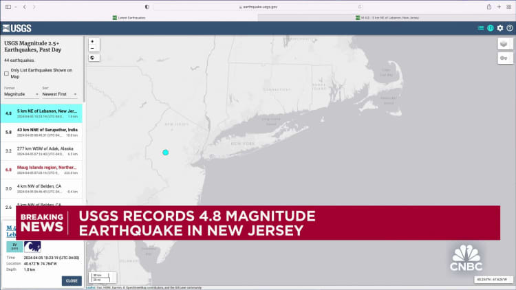 Magnitude 4.7 earthquake strikes Greater New York CIty region