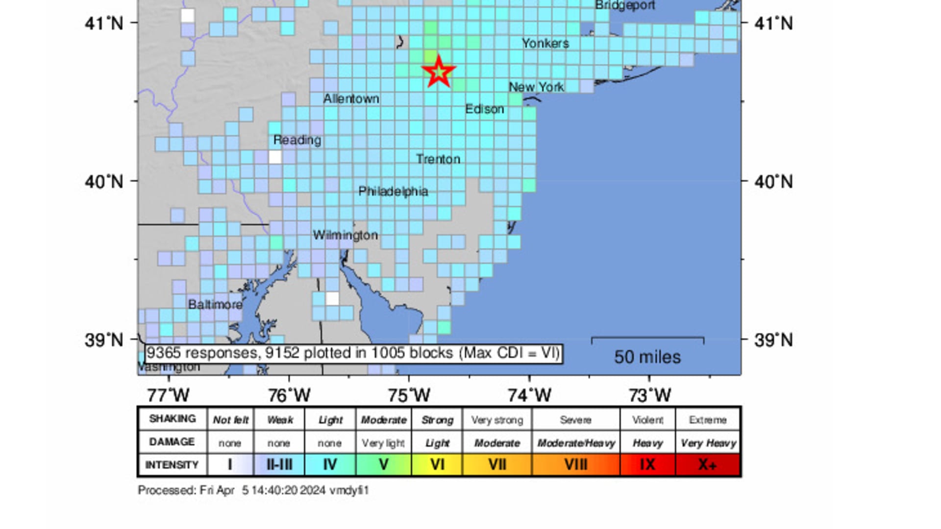 Un séisme de magnitude 4,8 frappe le nord-est des États-Unis