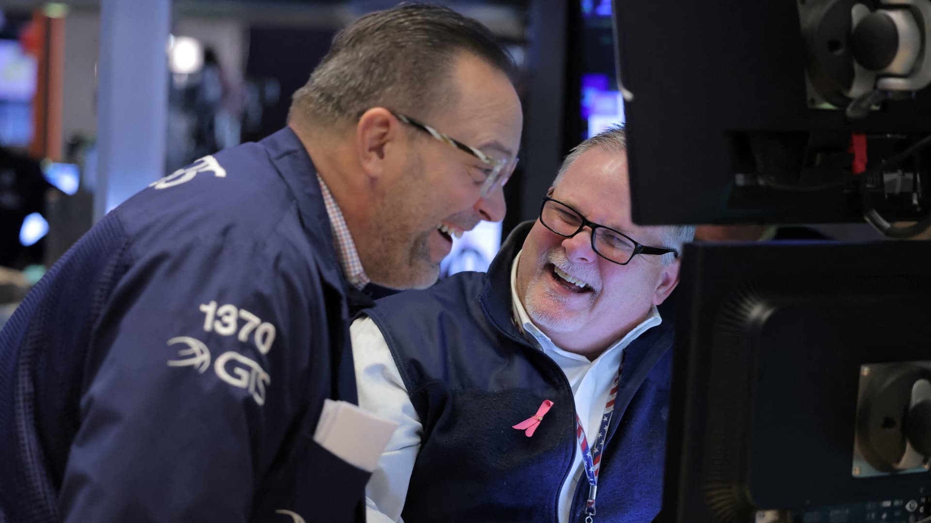 Traders work on the trading floor at the New York Stock Exchange on April 5, 2024.